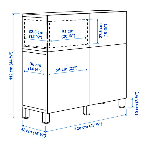 BESTÅ storage combination w doors/drawers