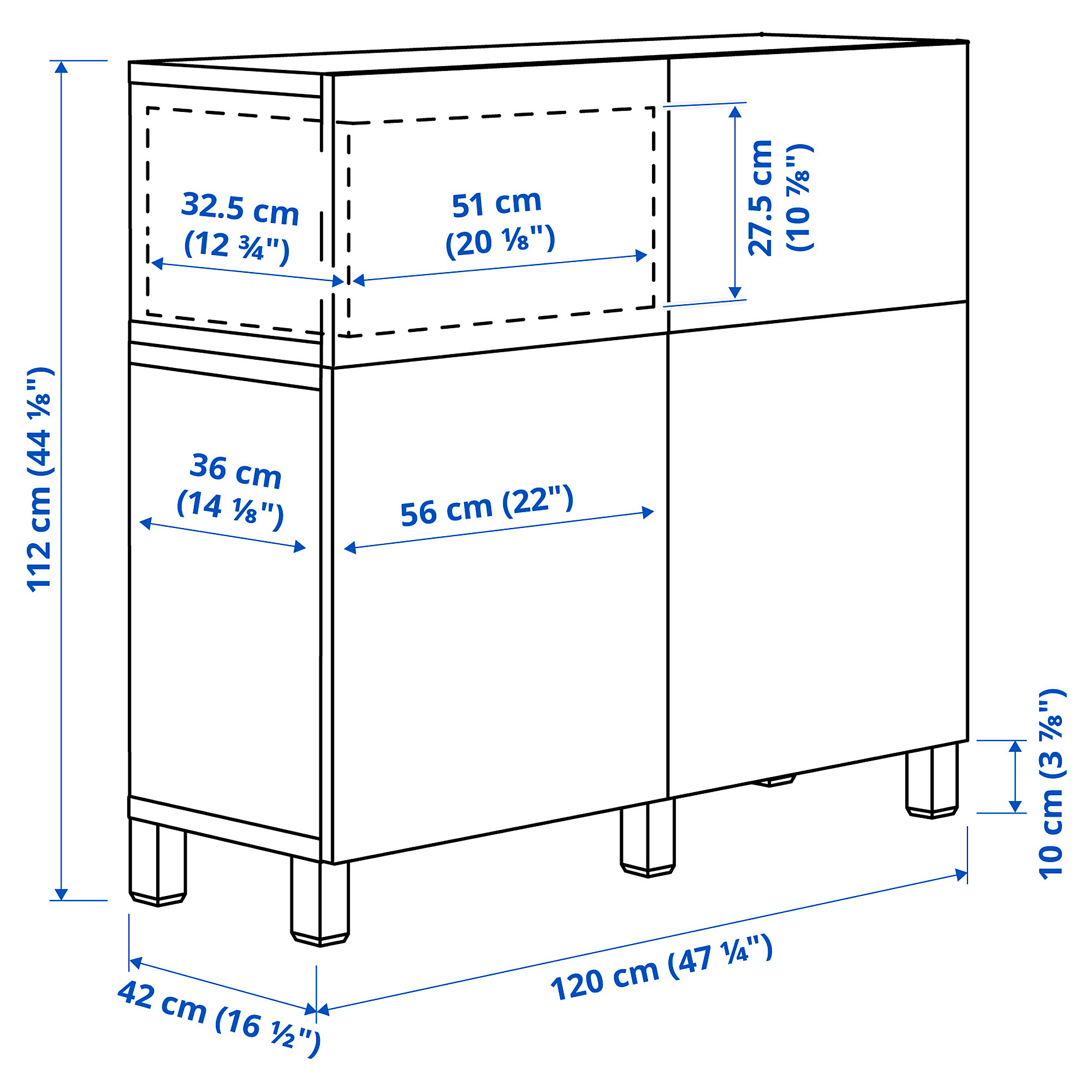 BESTÅ storage combination w doors/drawers