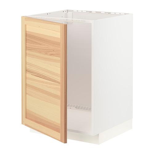 METOD - base cabinet for sink, white/Torhamn ash | IKEA Taiwan Online - PE796436_S4