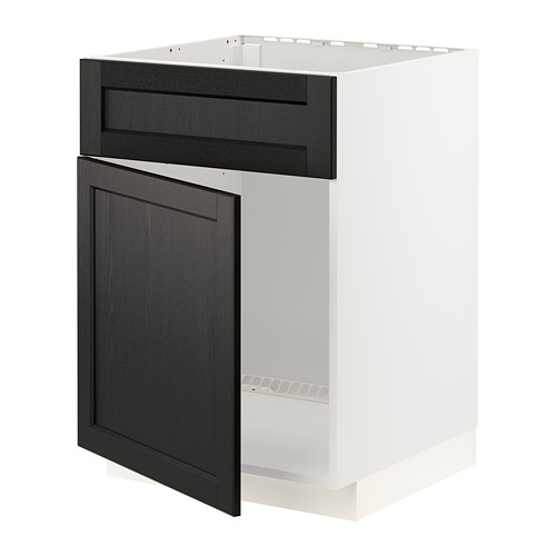 METOD base cabinet f sink w door/front