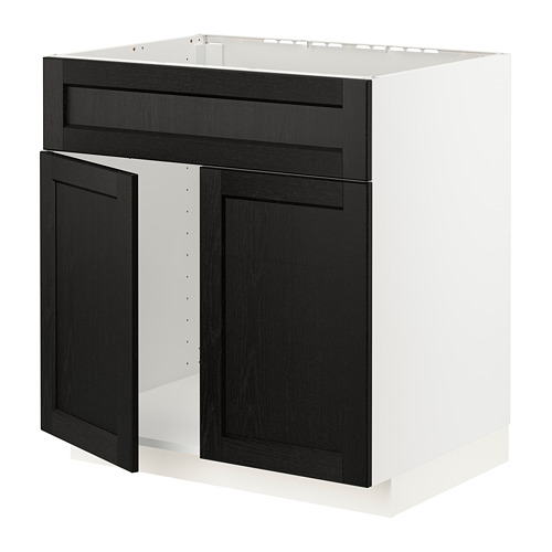 METOD base cabinet f sink w 2 doors/front