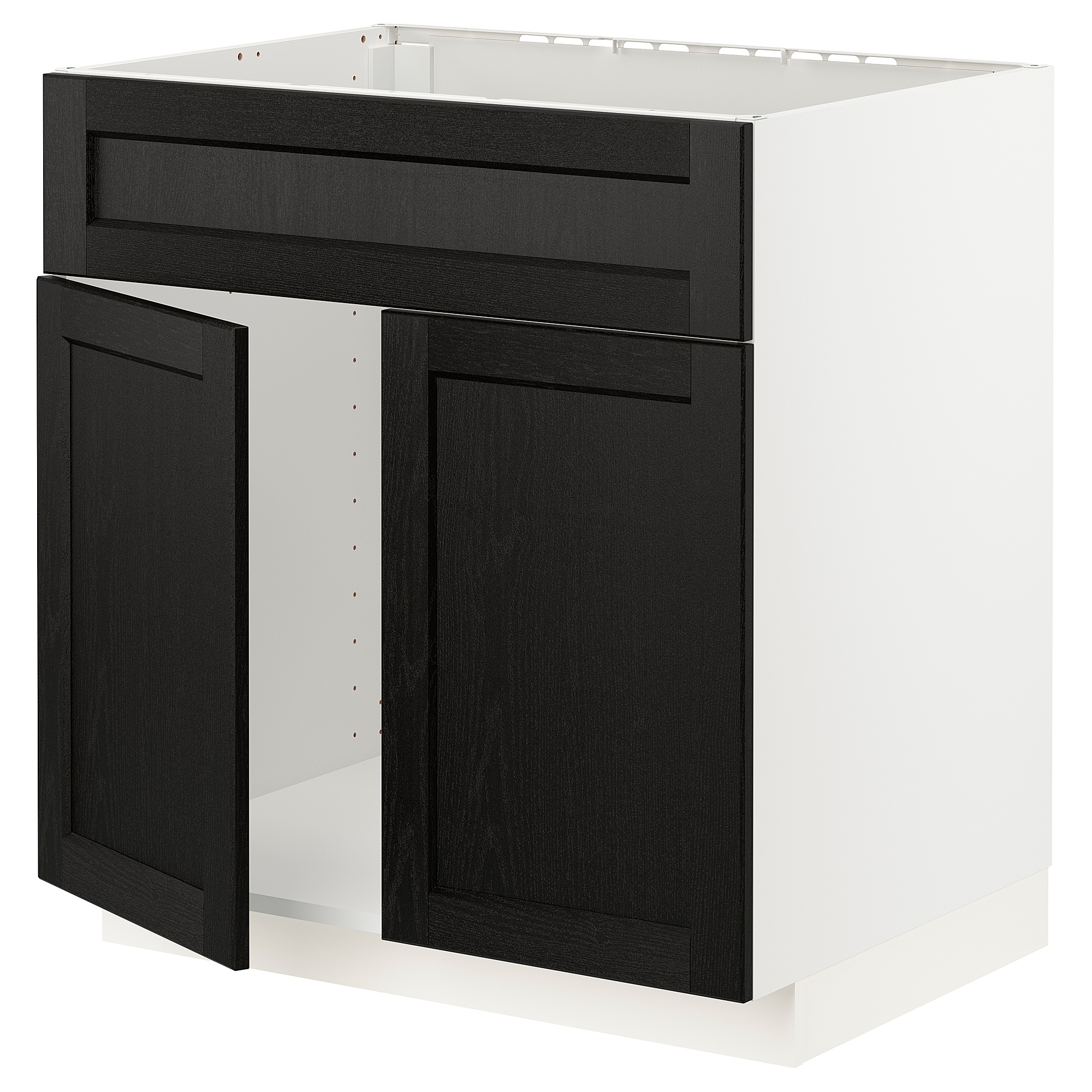 METOD base cabinet f sink w 2 doors/front