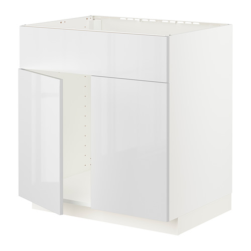 METOD - base cabinet f sink w 2 doors/front, white/Ringhult white | IKEA Taiwan Online - PE796317_S4