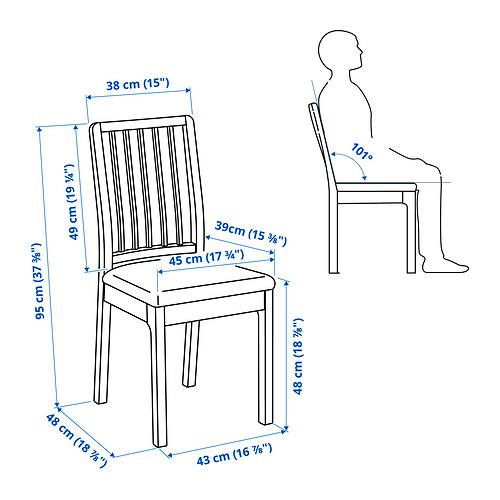 EKEDALEN - 餐椅, 橡木/Hakebo 米色 | IKEA 線上購物 - PE841414_S4