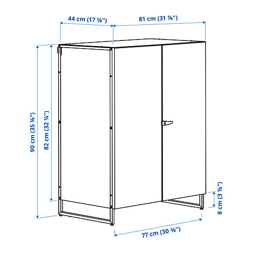 JOSTEIN shelving unit with doors