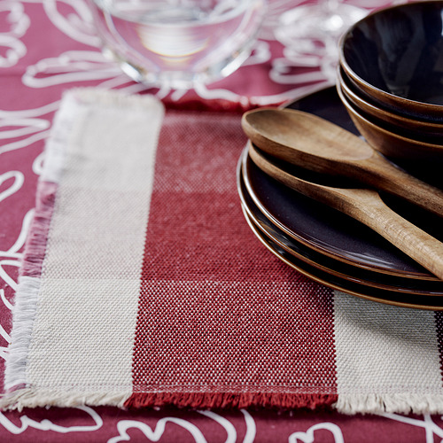 HÖSTAGILLE - place mat, patterned/multicolour, 45x35 cm | IKEA Taiwan Online - E1018405_S4