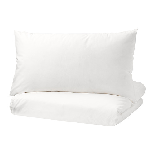 ÄNGSLILJA - quilt cover and 2 pillowcases, white | IKEA Taiwan Online - PE701236_S4