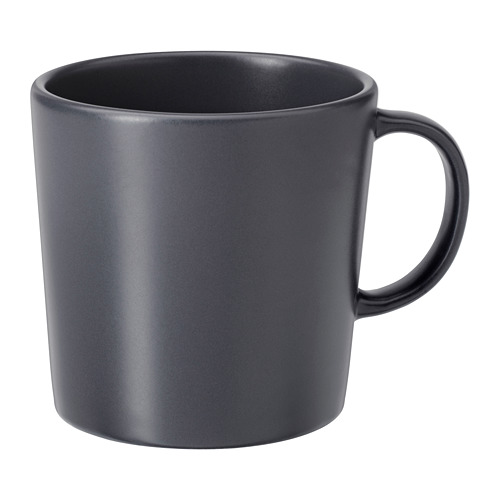 DINERA - mug, dark grey, 30 cl | IKEA Taiwan Online - PE701238_S4
