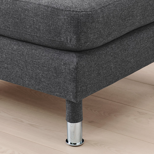 LANDSKRONA - footstool, Gunnared dark grey/metal | IKEA Taiwan Online - PE680126_S4