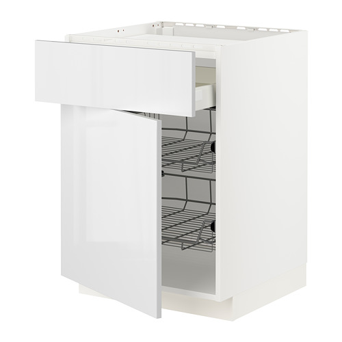 METOD/MAXIMERA base cab f hob/drawer/2 wire bskts