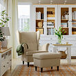 STRANDMON wing chair with footstool