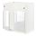 METOD - BREDSJÖN雙槽水槽底櫃, 白色/Voxtorp 高亮面 白色 | IKEA 線上購物 - PE796573_S1