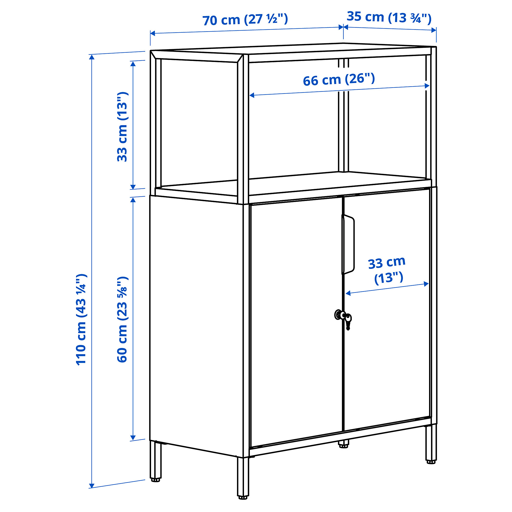 TROTTEN cabinet with doors