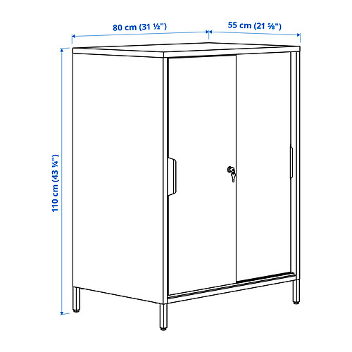 TROTTEN cabinet with sliding doors