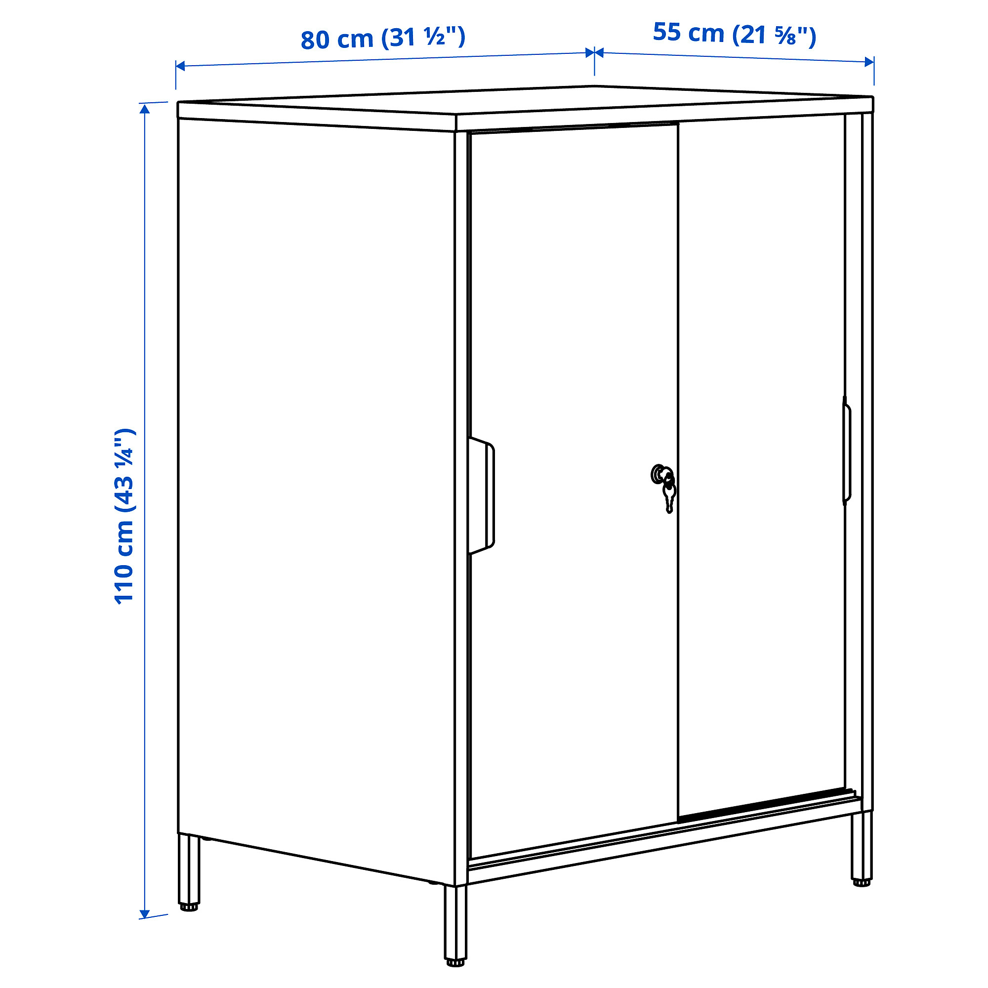 TROTTEN cabinet with sliding doors