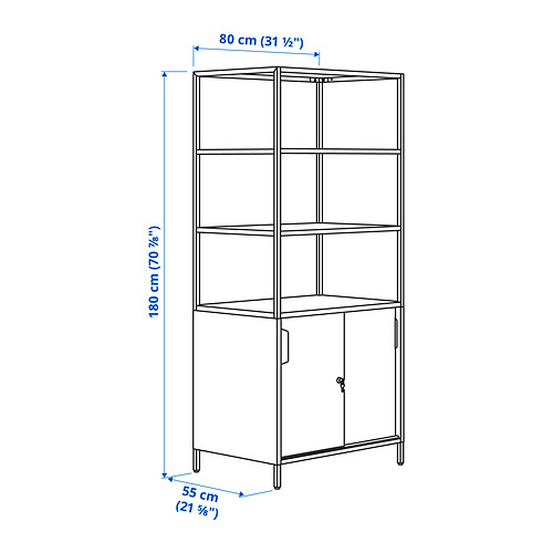 TROTTEN cabinet with sliding doors