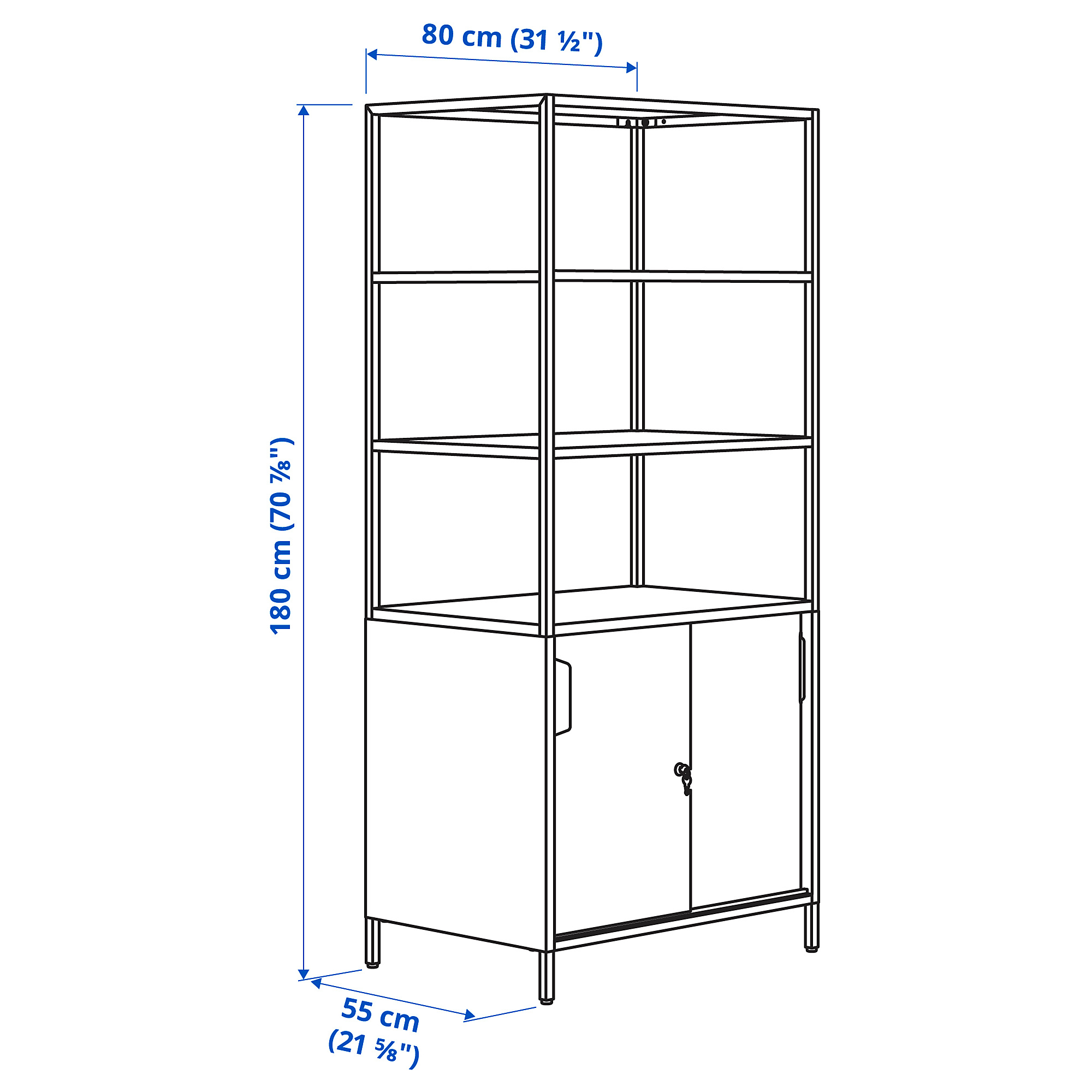 TROTTEN cabinet with sliding doors