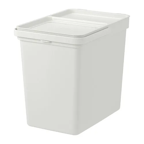 HÅLLBAR - 附蓋垃圾桶, 淺灰色, 22 公升 | IKEA 線上購物 - PE742784_S4