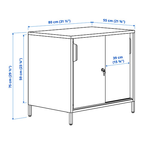 TROTTEN - cabinet with sliding doors, white | IKEA Taiwan Online - PE841587_S4