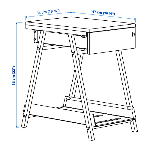 TROTTEN/FLINTAN desk and storage combination