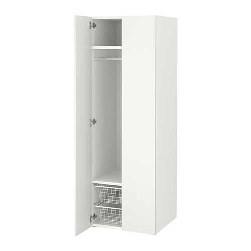 SMÅSTAD/PLATSA - wardrobe, white/white, 60x57x181 cm | IKEA Taiwan Online - PE920402_S4
