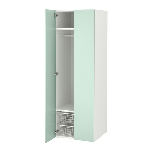 SMÅSTAD/PLATSA - wardrobe, white/light green, 60x57x181 cm | IKEA Taiwan Online - PE920405_S4