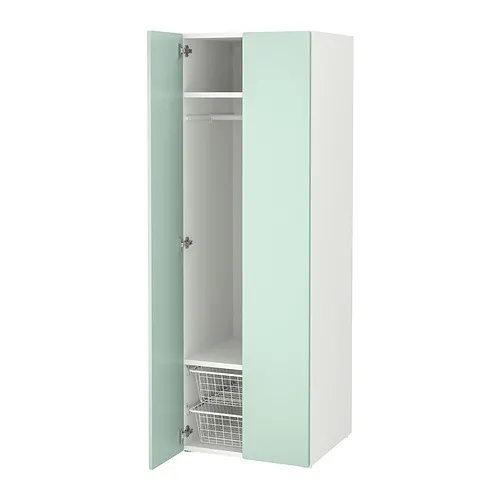SMÅSTAD/PLATSA - 衣櫃/衣櫥, 白色/淺綠色, 60x57x181 公分 | IKEA 線上購物 - PE920405_S4