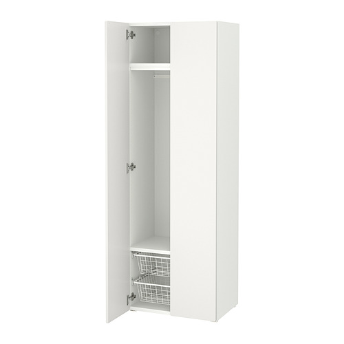 SMÅSTAD - wardrobe, white/white, 60x42x181 cm | IKEA Taiwan Online - PE920411_S4