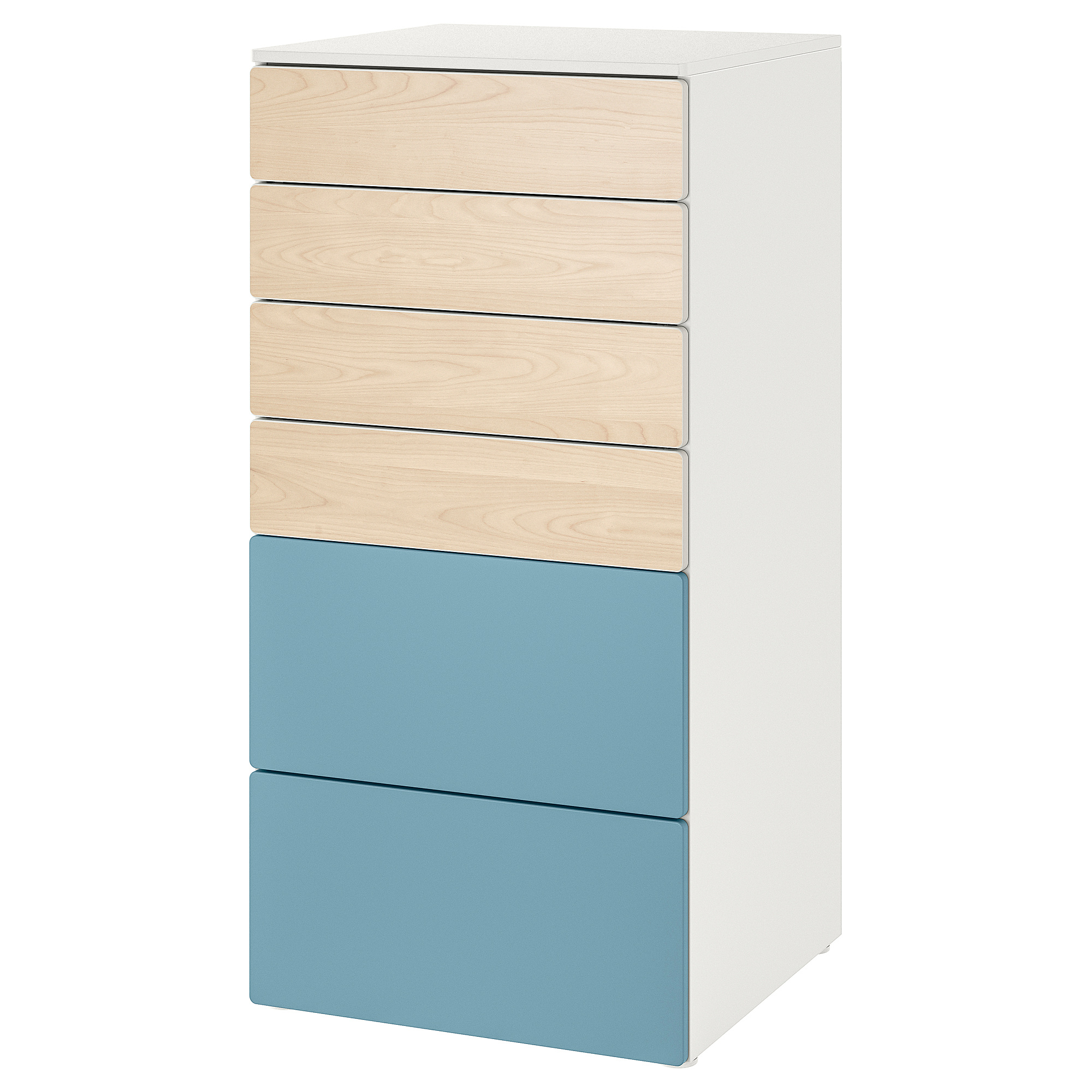 SMÅSTAD/PLATSA chest of 6 drawers
