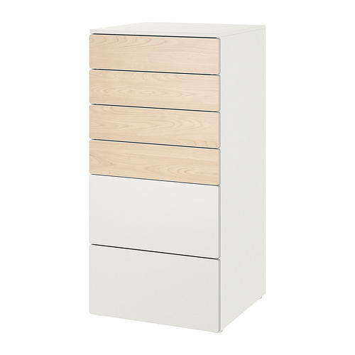 SMÅSTAD/PLATSA chest of 6 drawers