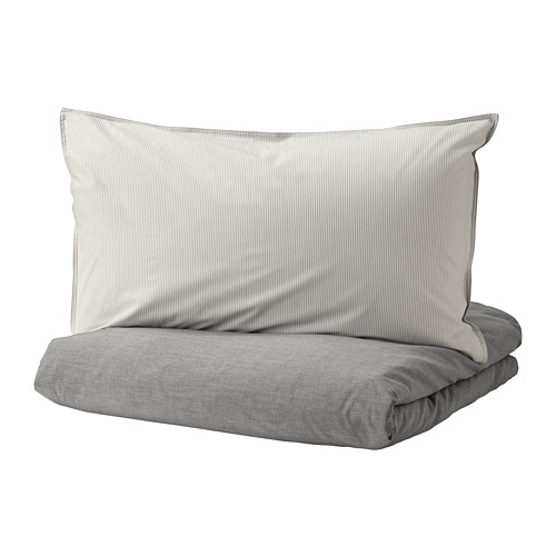 BLÅVINDA - quilt cover and pillowcase, grey | IKEA Taiwan Online - PE701553_S4