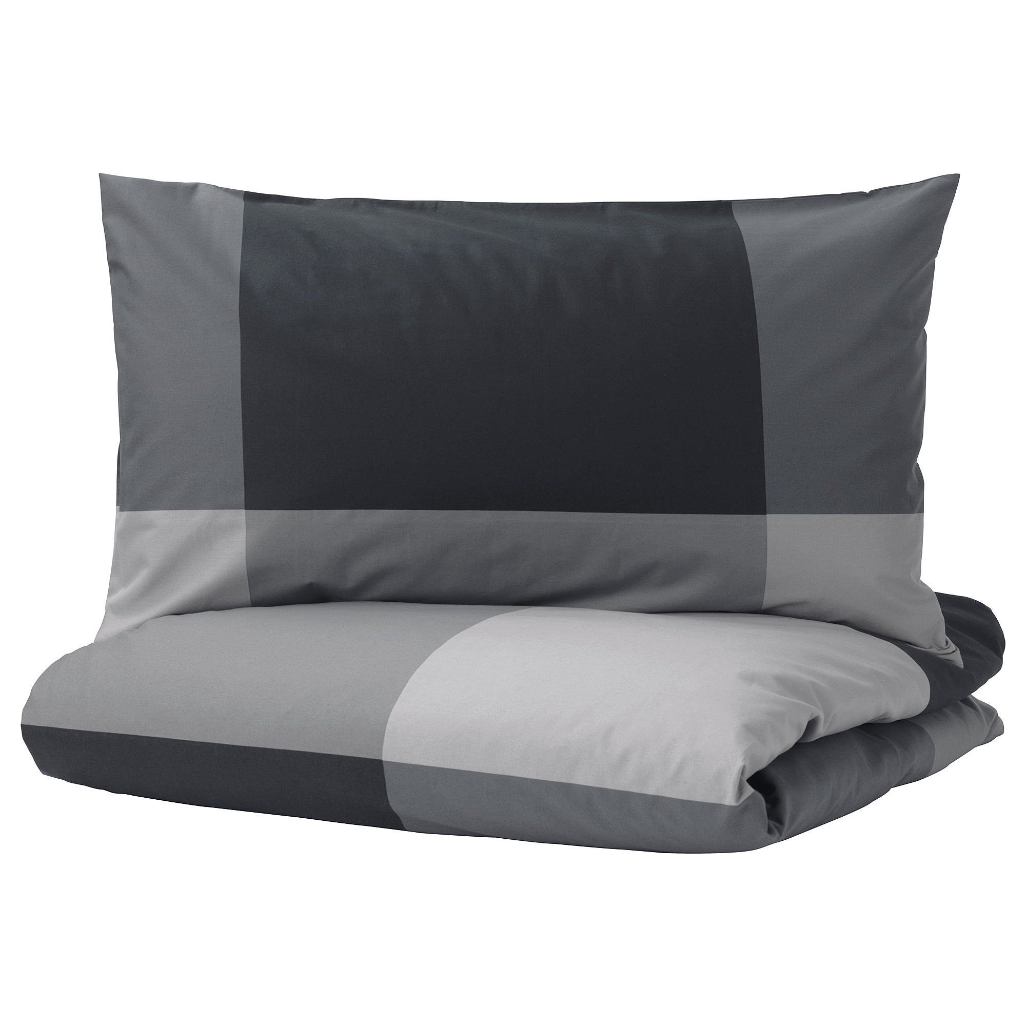 BRUNKRISSLA duvet cover and 2 pillowcases