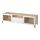 BESTÅ - TV bench, white stained oak effect/Selsviken high-gloss/white clear glass | IKEA Taiwan Online - PE701663_S1