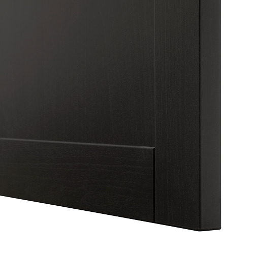 BESTÅ - wall-mounted cabinet combination, black-brown/Hanviken black-brown | IKEA Taiwan Online - PE535609_S4