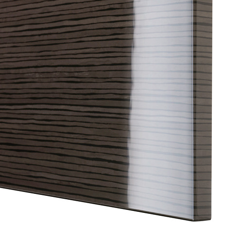 BESTÅ - shelf unit with door, black-brown/Selsviken high-gloss/brown | IKEA Taiwan Online - PE535771_S4