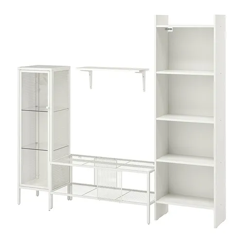 BAGGEBO - 電視收納組合, 金屬/白色, 174x35x160 公分 | IKEA 線上購物 - PE841675_S4