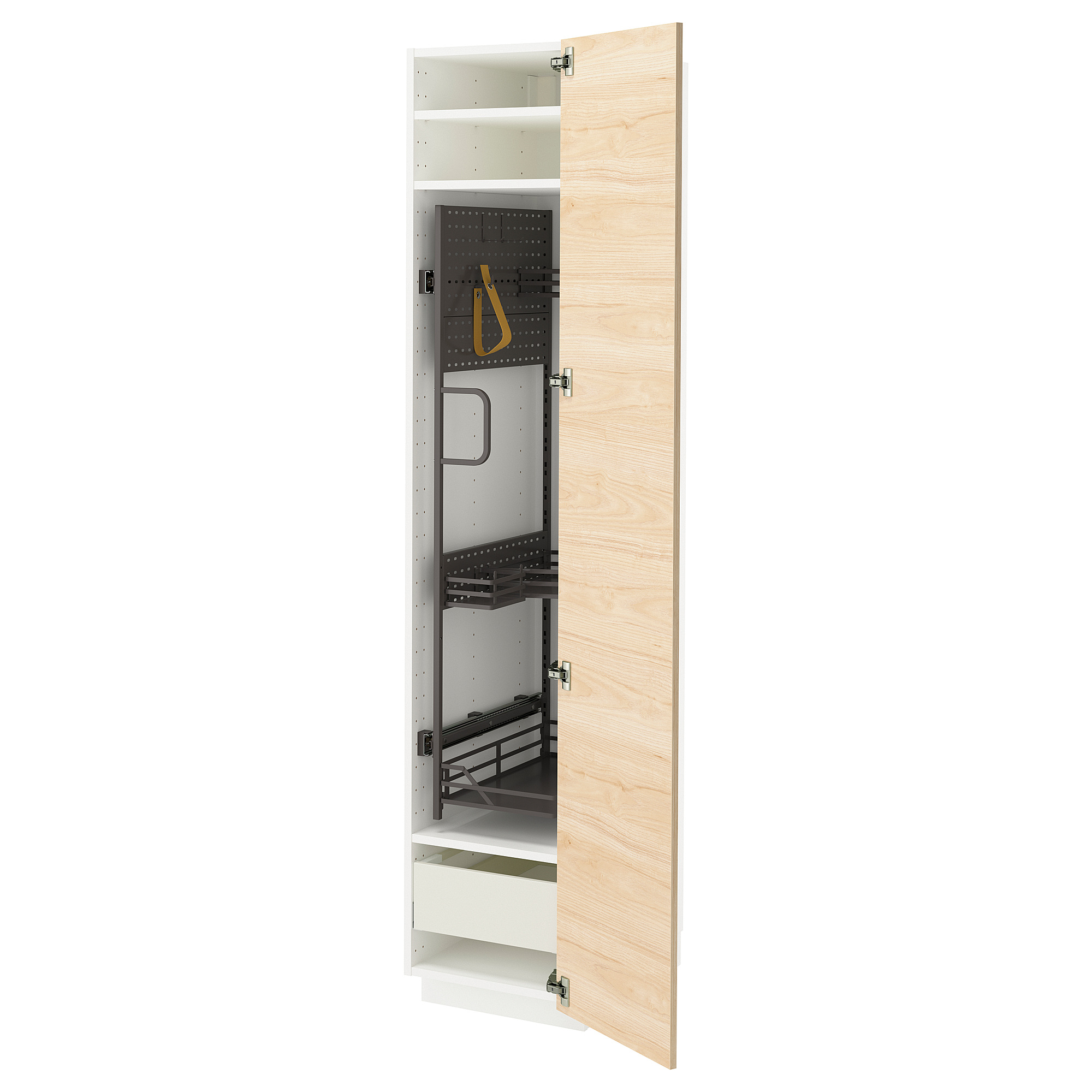 METOD/MAXIMERA high cabinet with cleaning interior