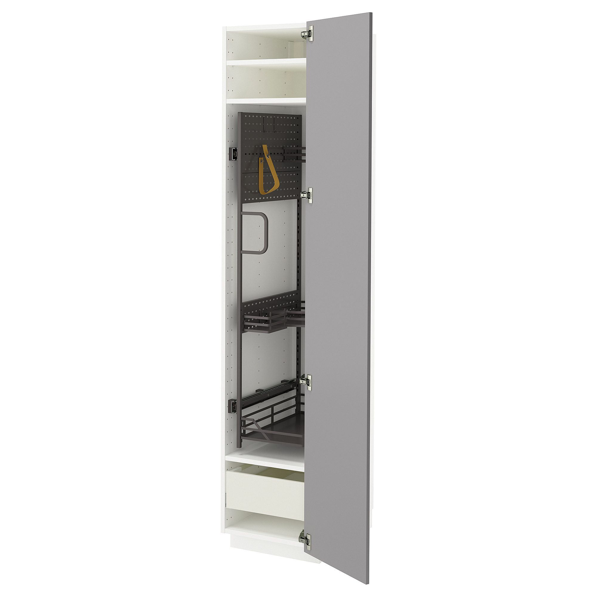 METOD/MAXIMERA high cabinet with cleaning interior