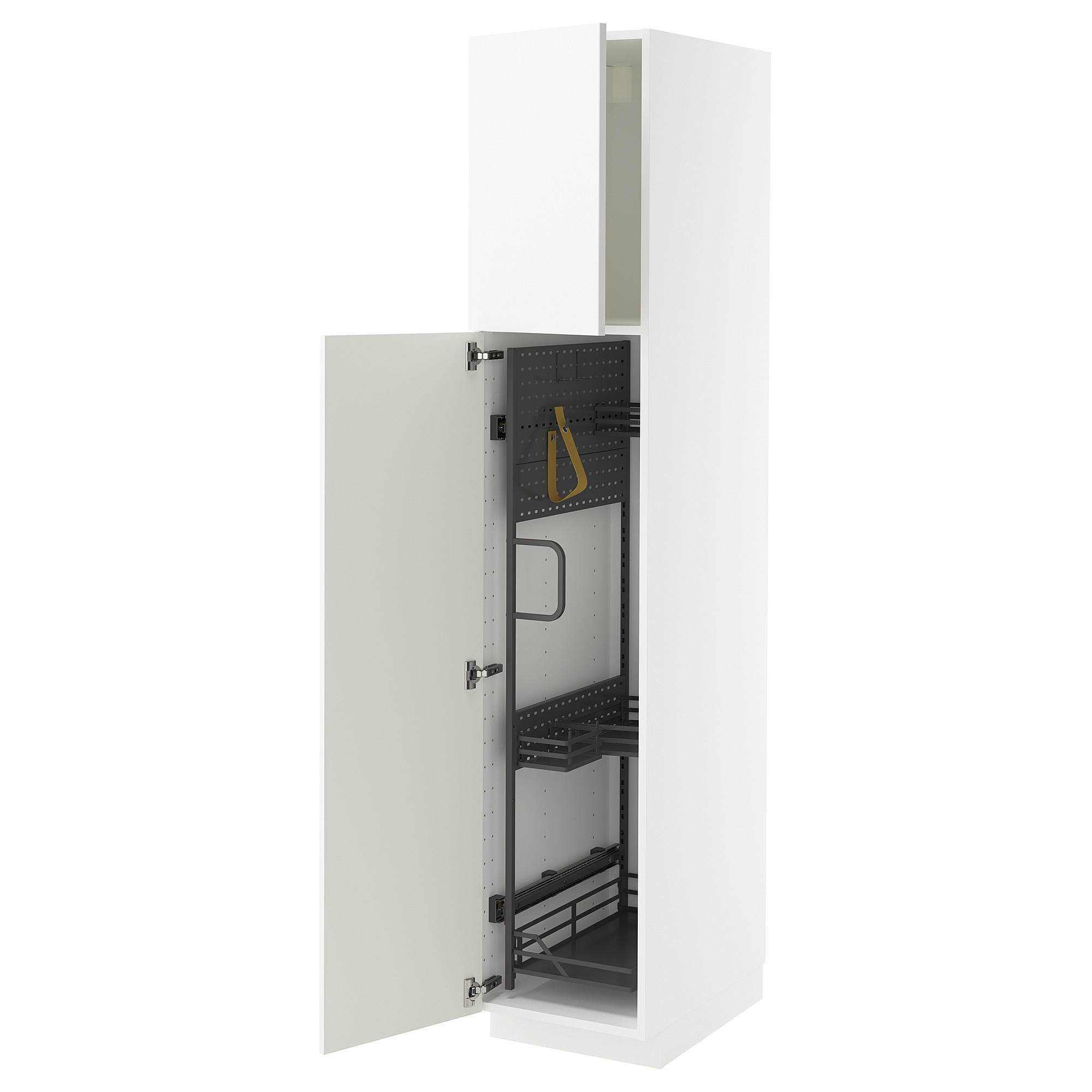 METOD high cabinet with cleaning interior
