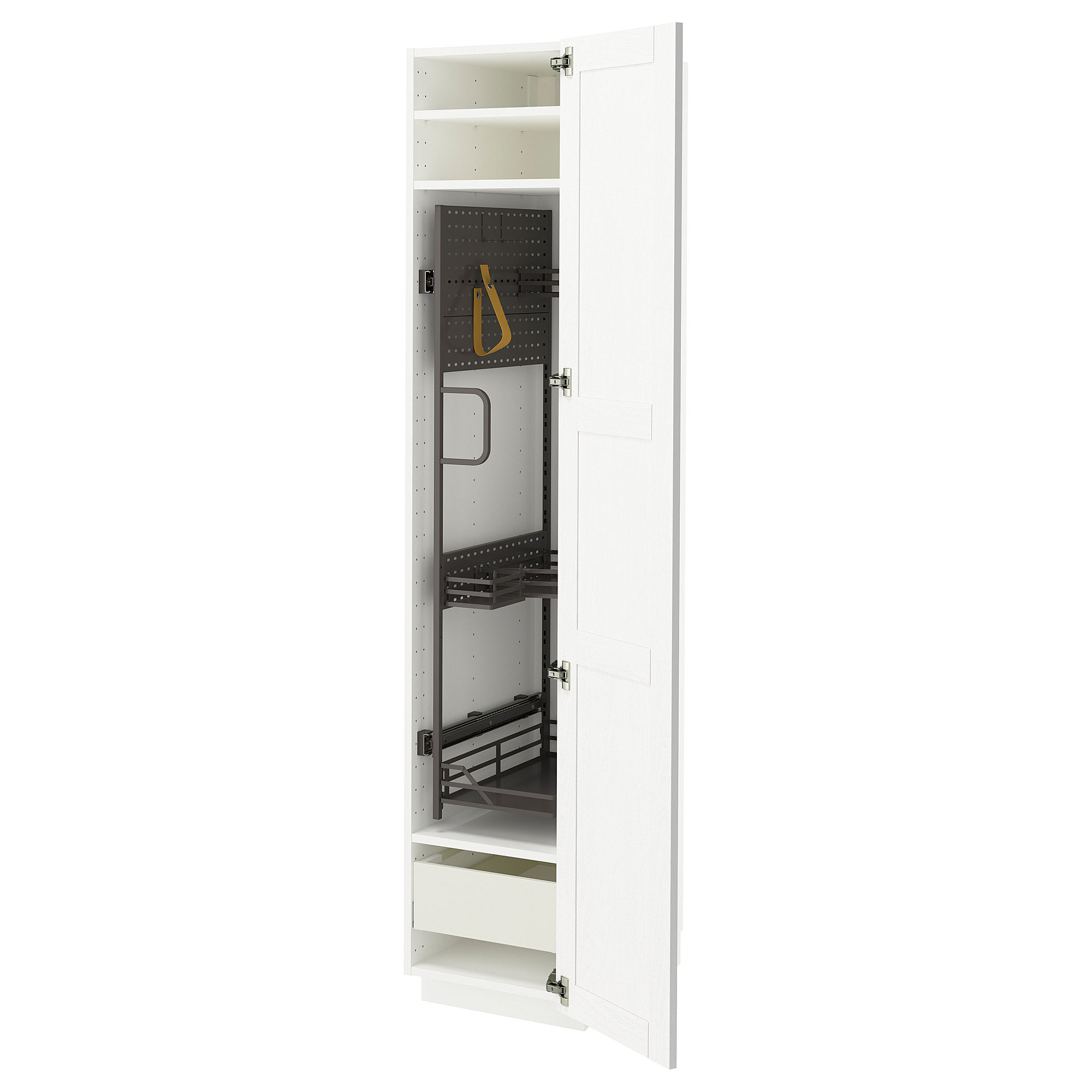 METOD/MAXIMERA high cabinet with cleaning interior