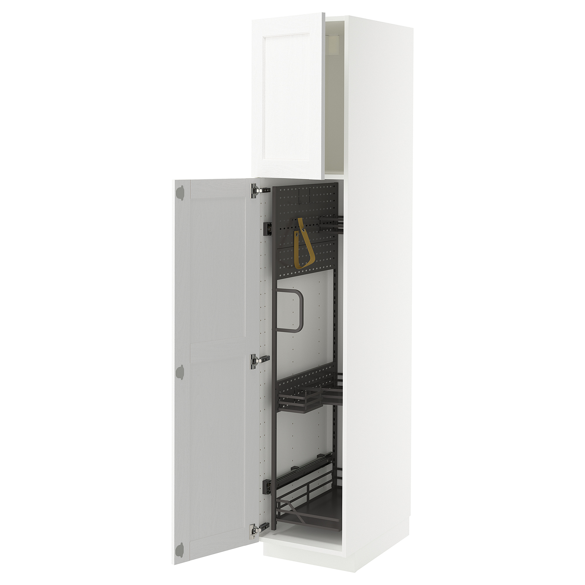 METOD high cabinet with cleaning interior