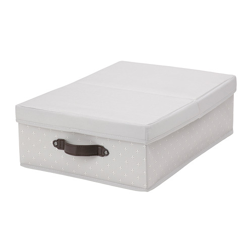BLÄDDRARE - box with lid, grey/patterned, 35x50x15 cm | IKEA Taiwan Online - PE796875_S4