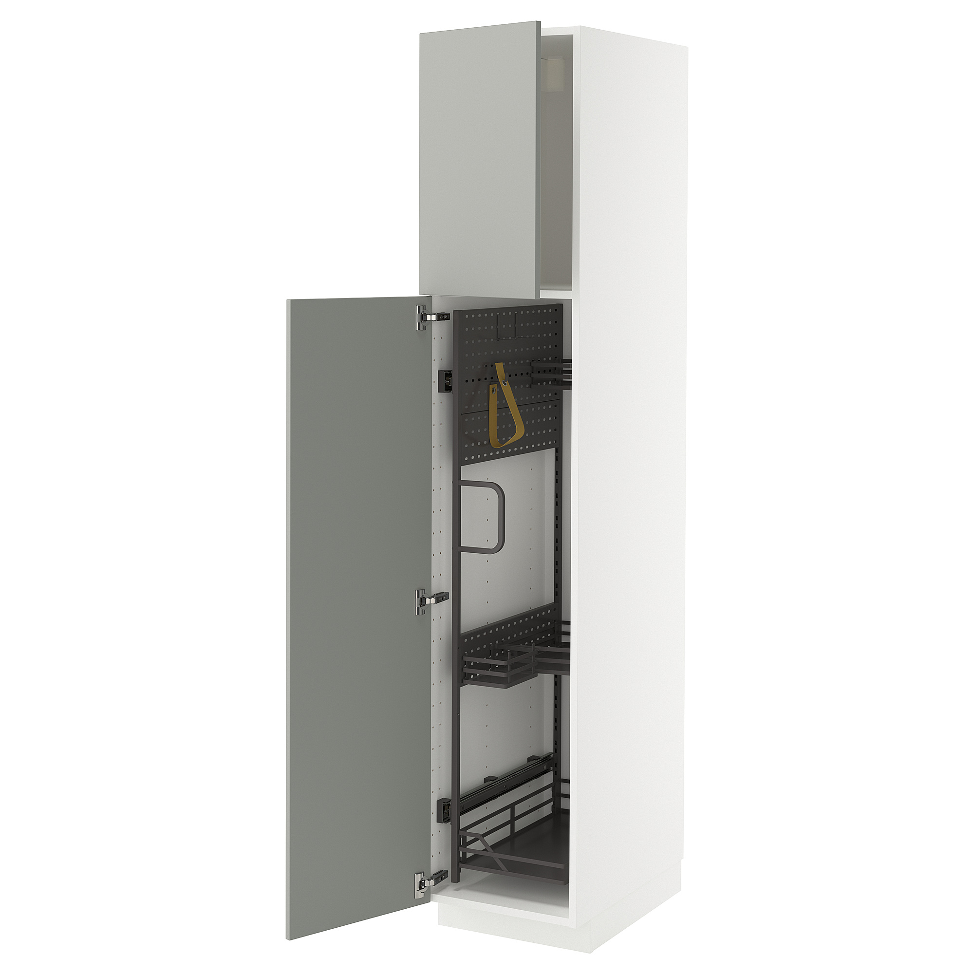 METOD high cabinet with cleaning interior