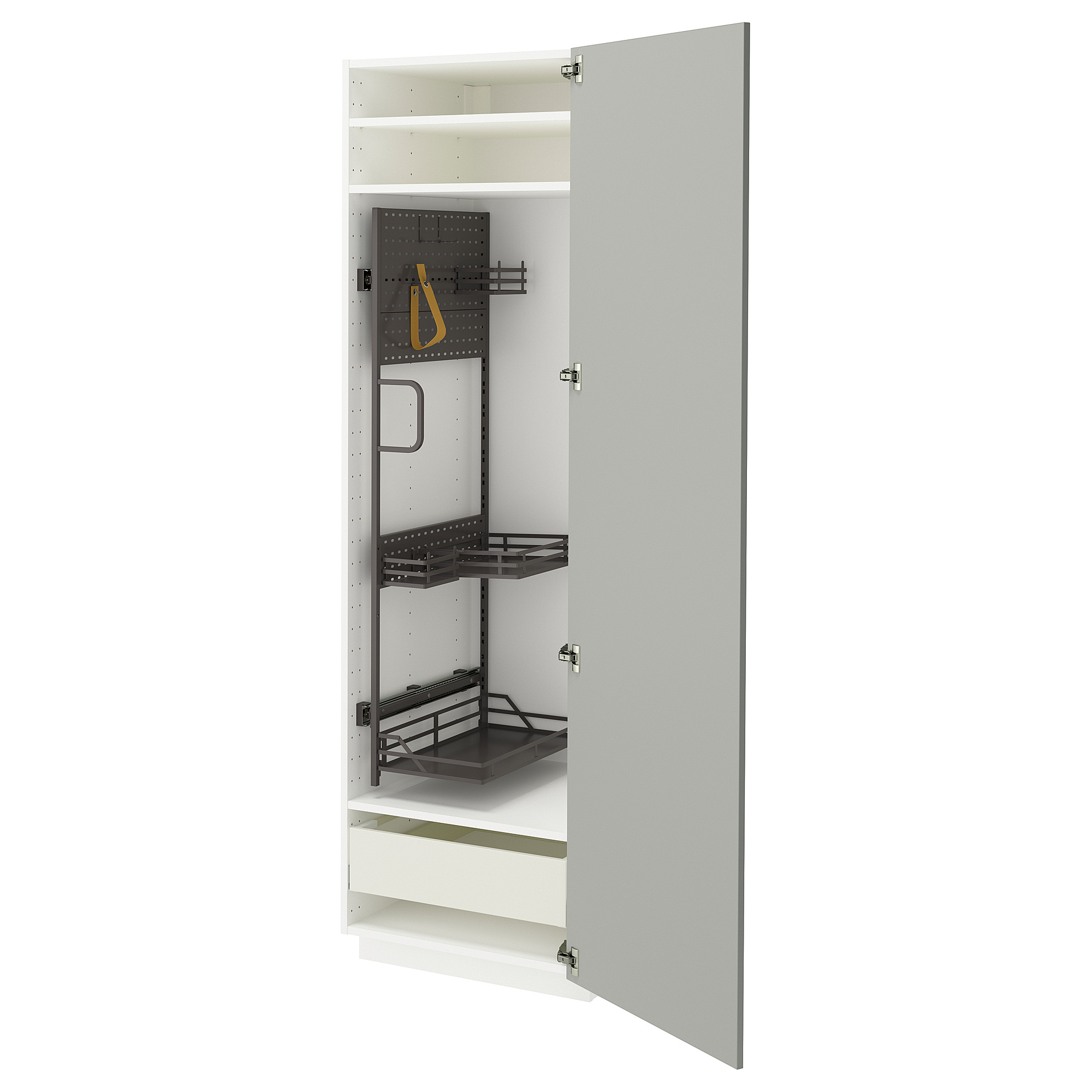 METOD/MAXIMERA high cabinet with cleaning interior