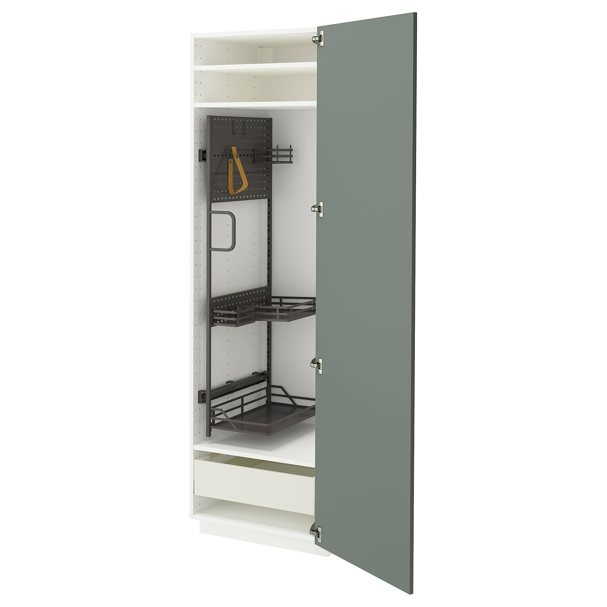METOD/MAXIMERA high cabinet with cleaning interior