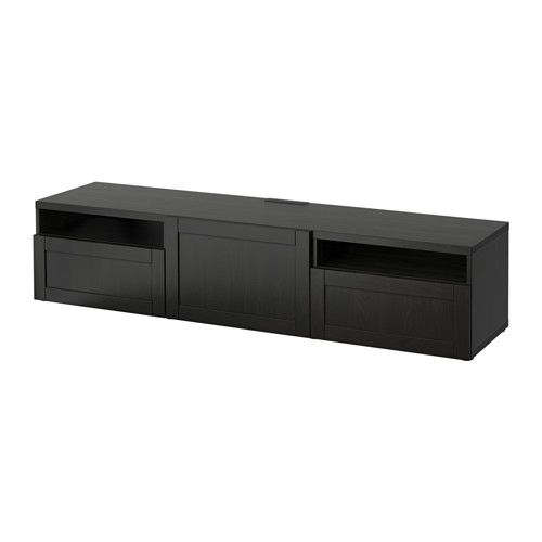 BESTÅ - TV bench, black-brown/Hanviken black-brown | IKEA Taiwan Online - PE535928_S4