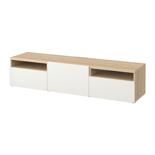 BESTÅ - 電視櫃, 染白橡木紋/Lappviken 白色, 180x42x39 公分 | IKEA 線上購物 - PE535931_S4