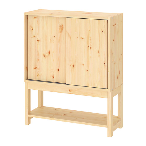 IVAR - 附滑門書櫃組合, 松木, 80x30x97 公分 | IKEA 線上購物 - PE881475_S4