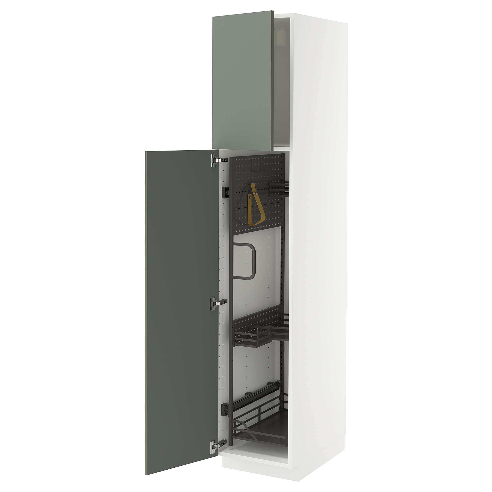 METOD high cabinet with cleaning interior