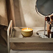 PÄRLHÖNA scented candle in ceramic jar